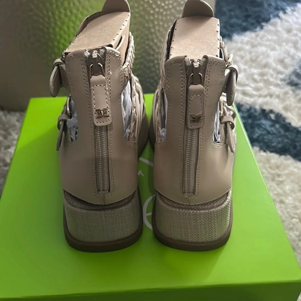 Sam Edelman Beige Braided Platform Sandals - Picture 3 of 7